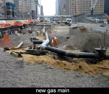 limited space allows only one utility construction at a time